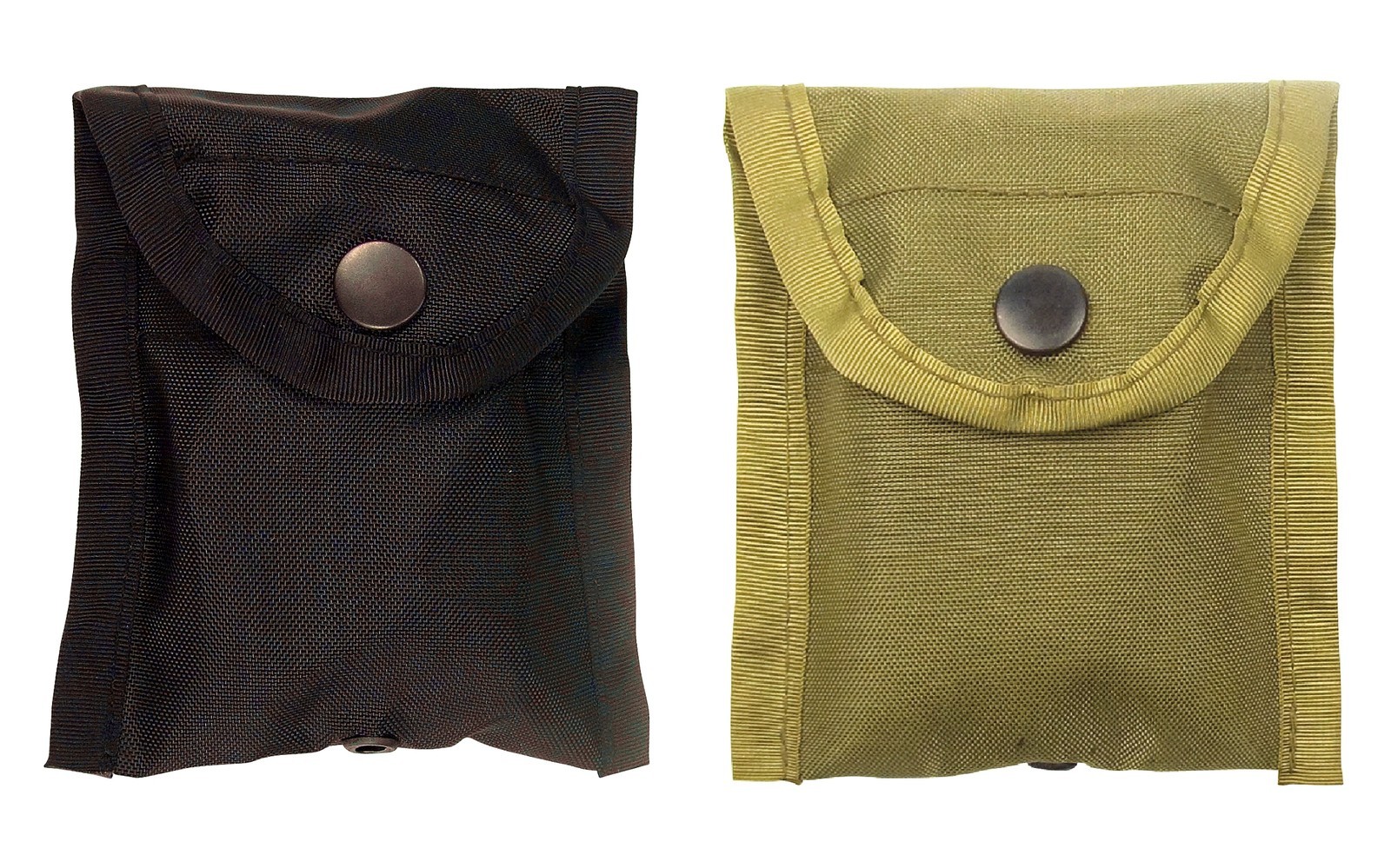 Nylon Compass Pouch – Black, OD Compact Pouches w/ Belt Clip & Snaps