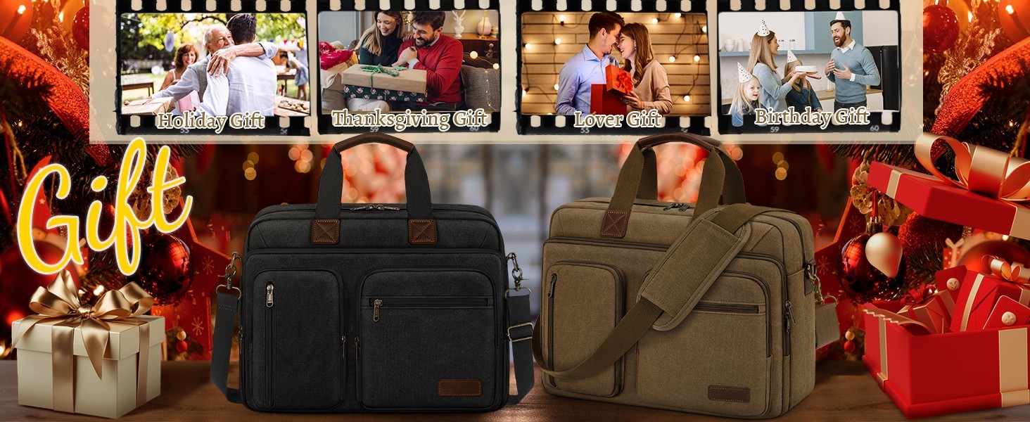 Vintage Waterproof Canvas Laptop Messenger Bag – Men’s Briefcase Satchel for Wor