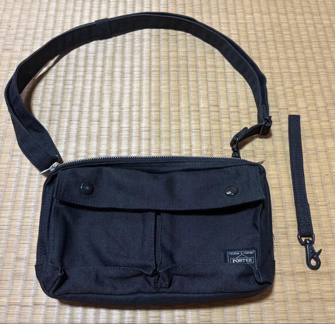 PORTER YOSHIDA SMOKY 2WAY Shoulder Bag Black made in Japan Authentic