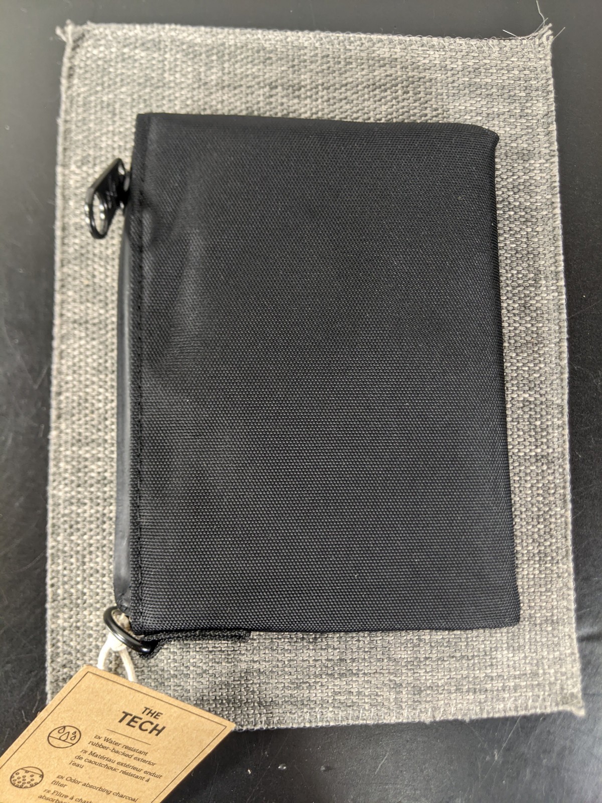Revelry Mini Broker Stealth Black Oder & Water Resistant Stash Bag Pouch, 6×4.5