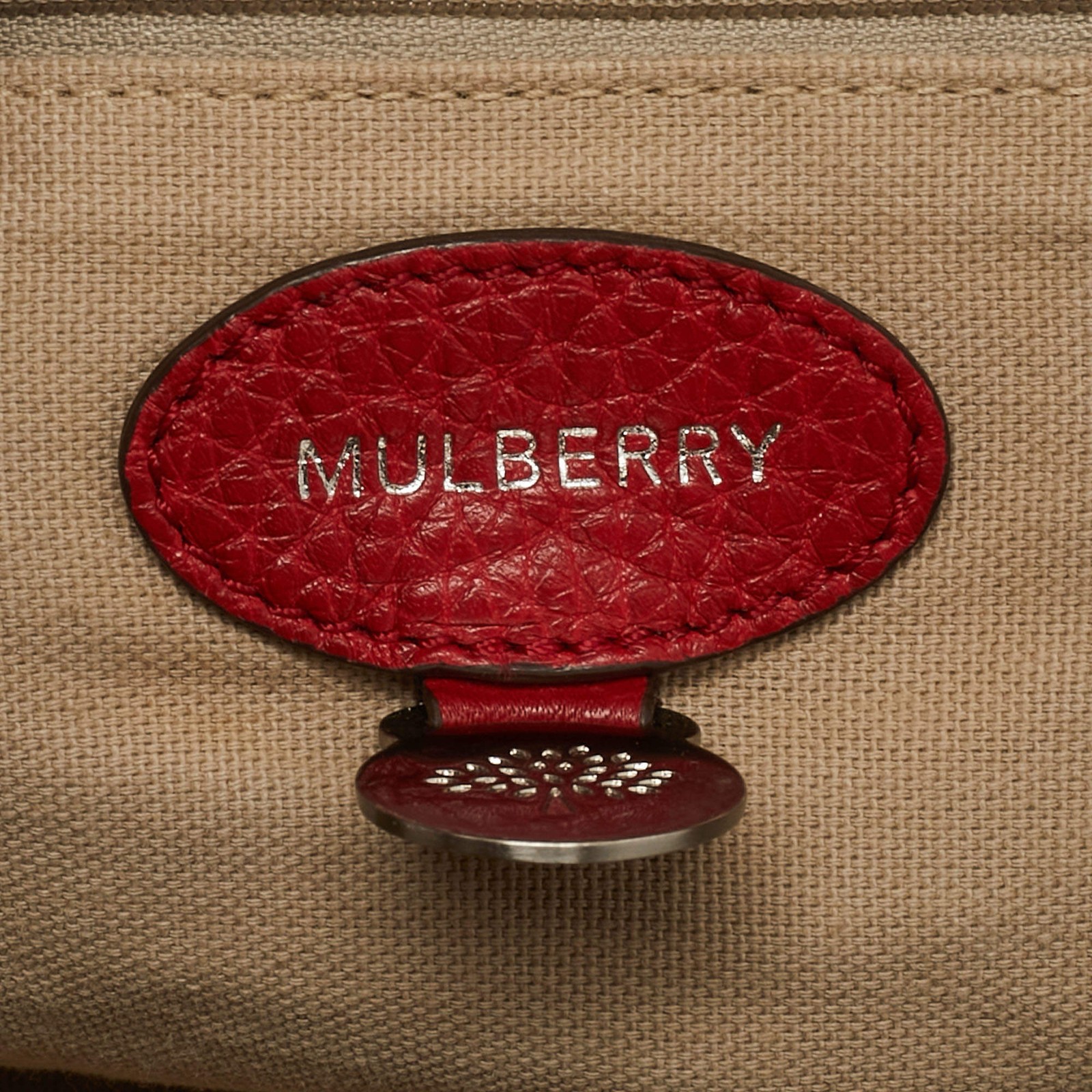 Mulberry Red Leather Duffel Bag