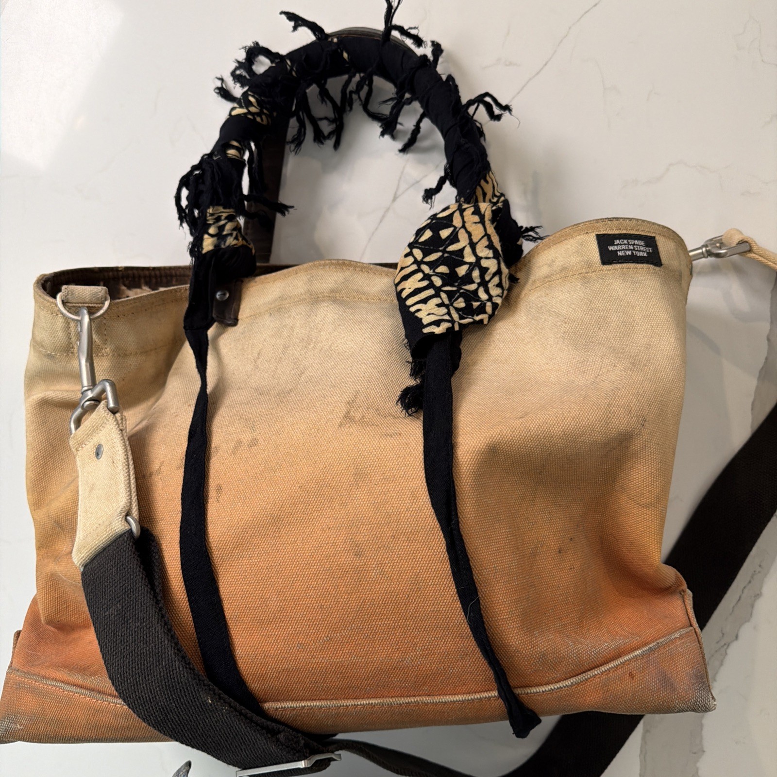 Jack Spade Warren Street Waxed Canvas Tote Bag