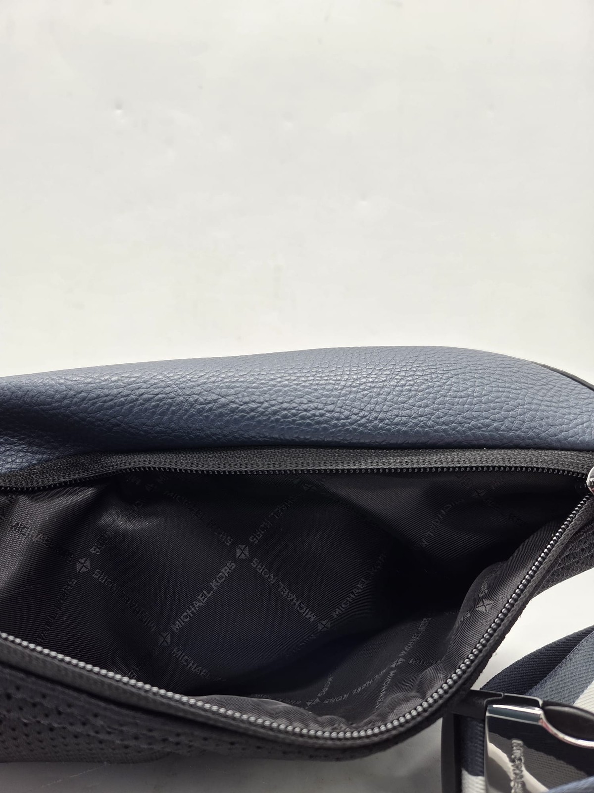 Michael Kors Pebbled Leather Sling Belt Bag Red Navy Blue Bum Bag