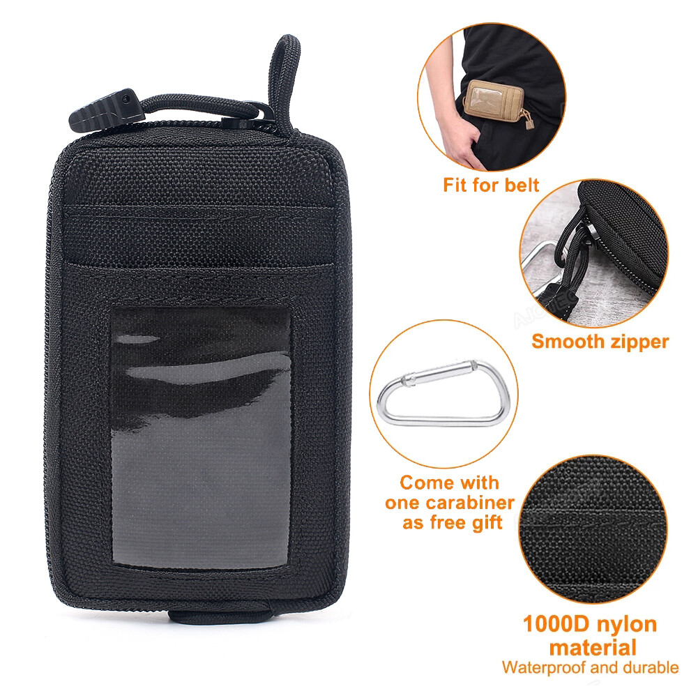 Tactical Card Organizer Pack EDC Pouch Waist Bag Case Travel Belt Fanny Wallet