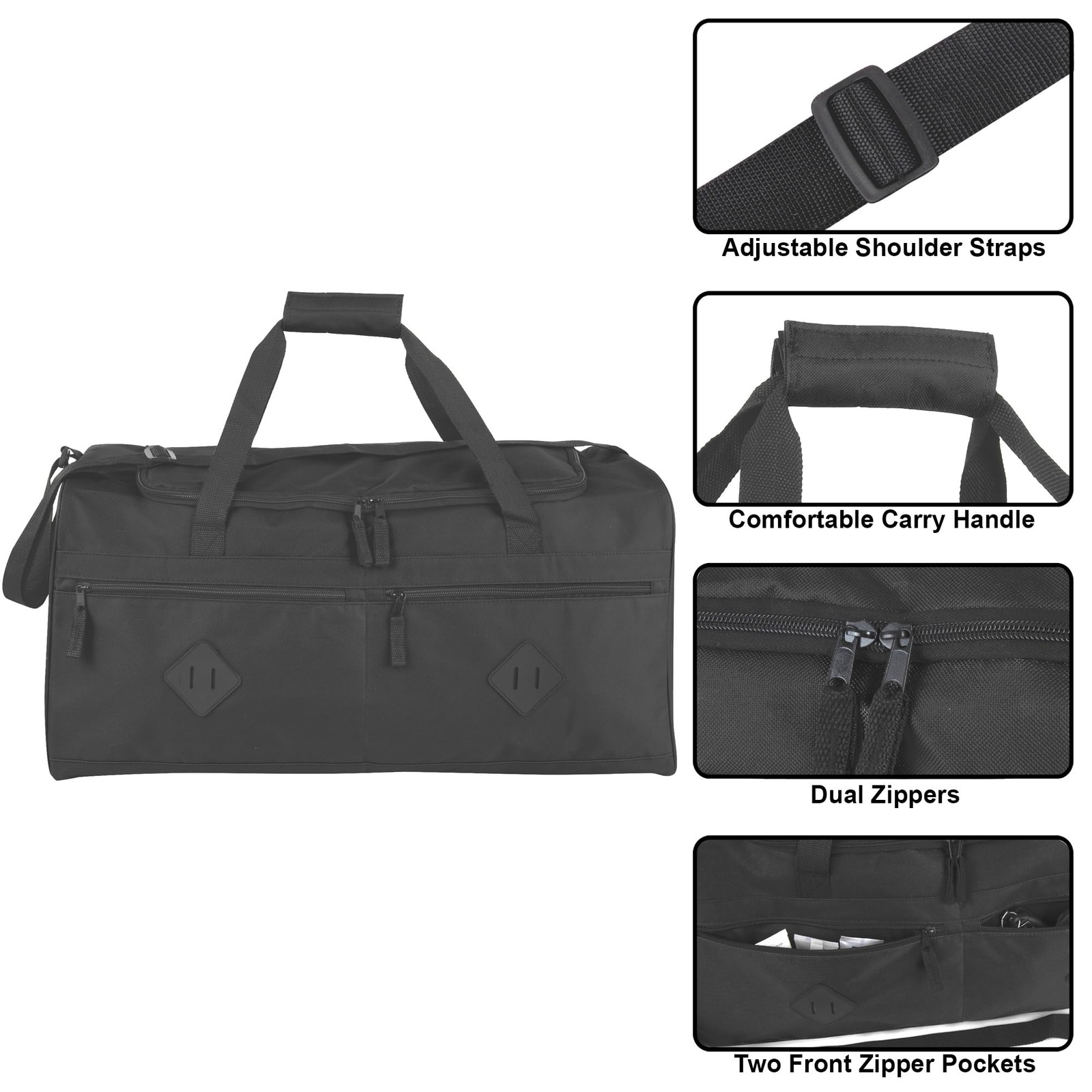 Multi Pocket Duffle Bag 24 Inch 55 Liter for Men & Women – Gym, Travel, Sports