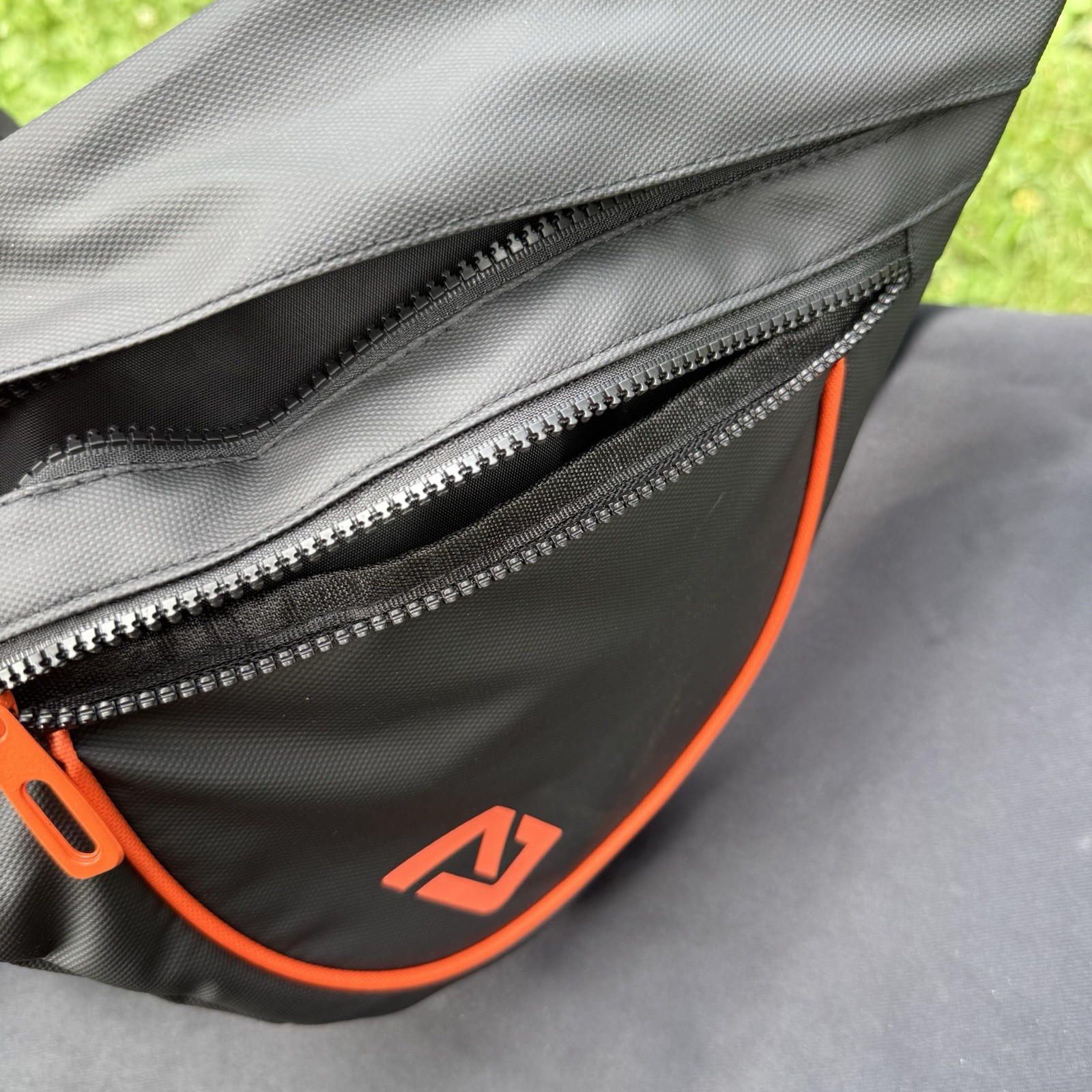 ATLEY JAMES Backpack Sling Bag Set Black Orange Travel School NEW NWT