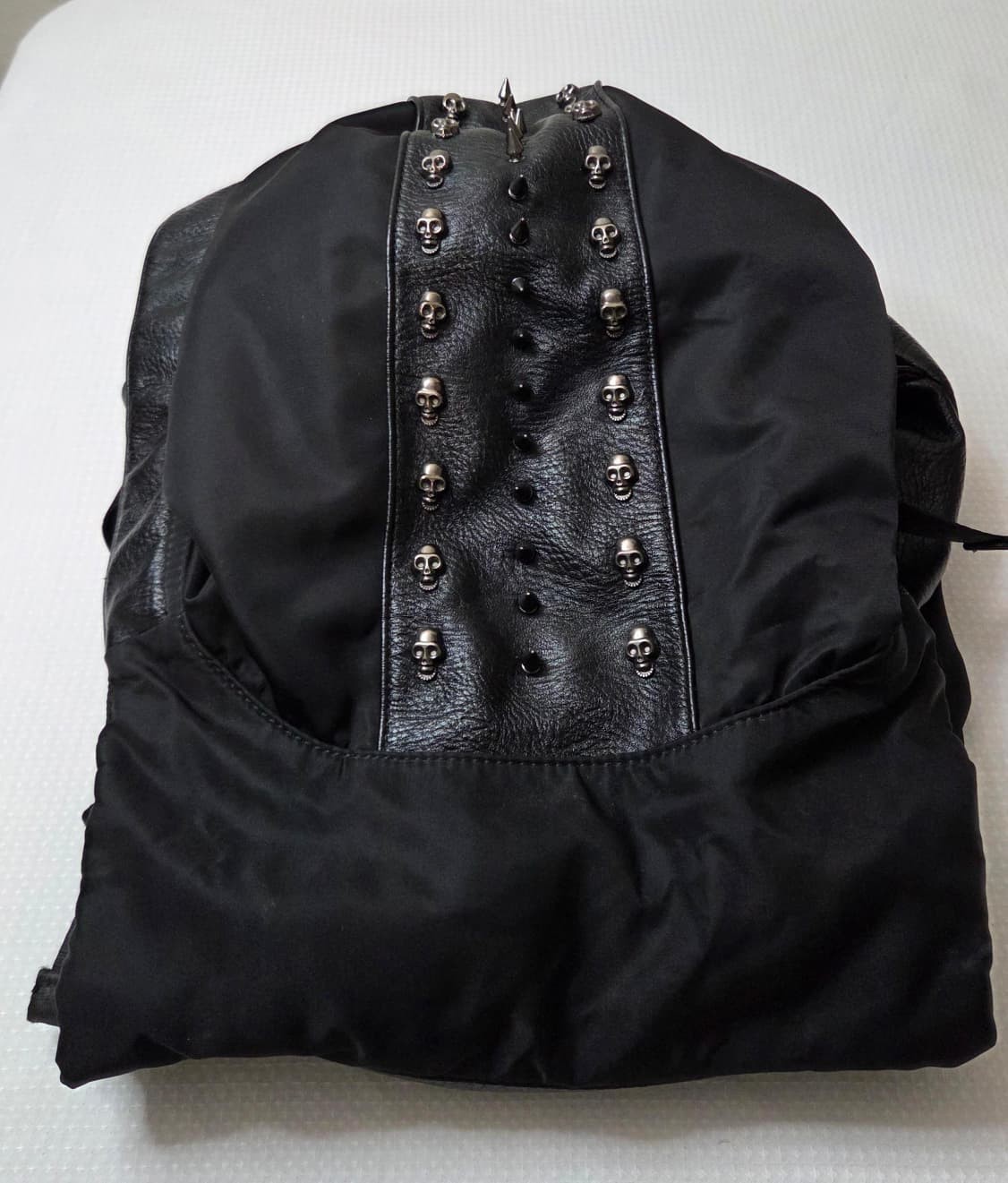 Gothic Skull Backpack Black Studded Punk Rock Travel School Laptop Bag