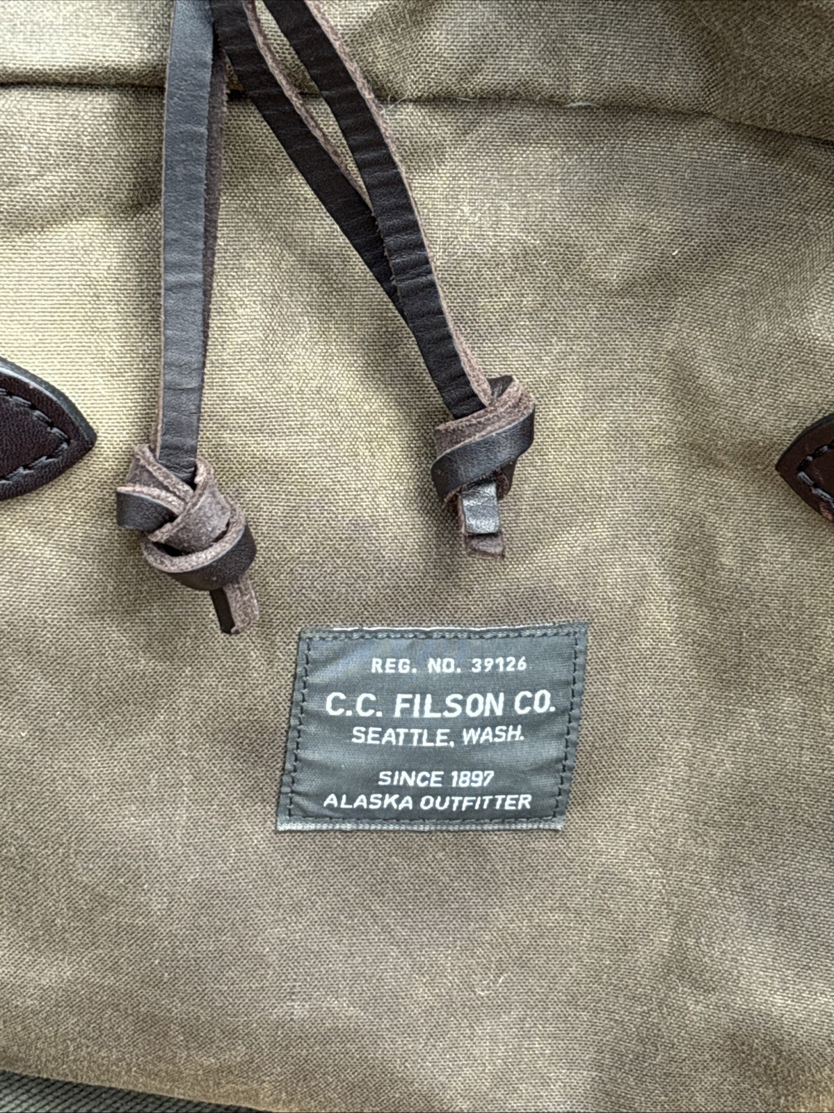 Filson Small Tin Cloth Duffle Bag Otter Green Excellent