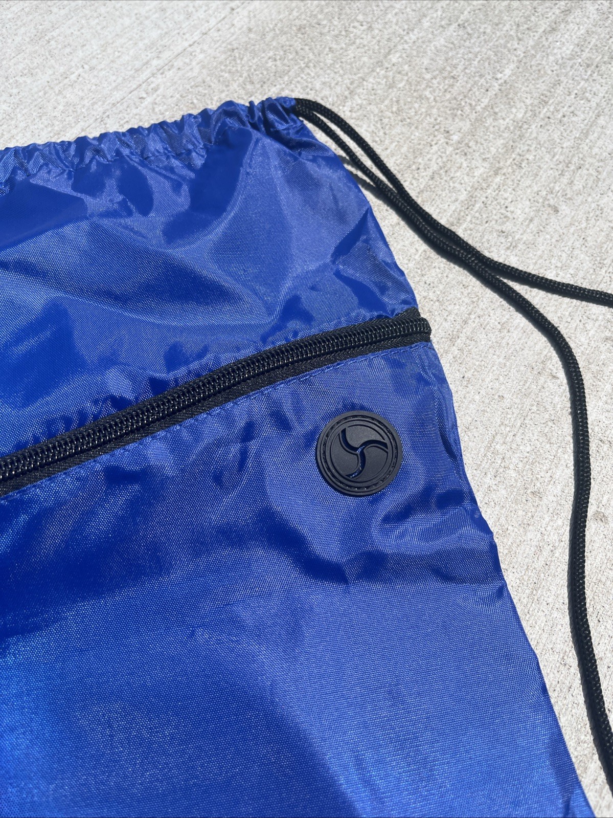 SUBARU Bag Promotional Drawstring Backpack Travel Tote Cinch W/Zip Pouch -Royal
