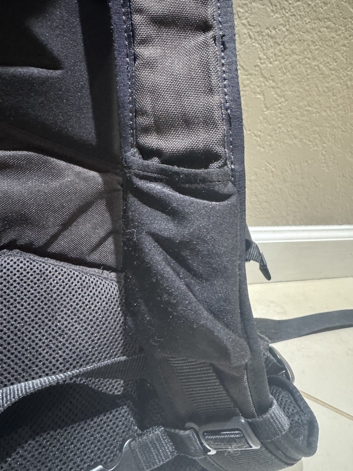 2000s Repaired Distressed Quicksilver Black/Red Tactical Backpack Surf Skate