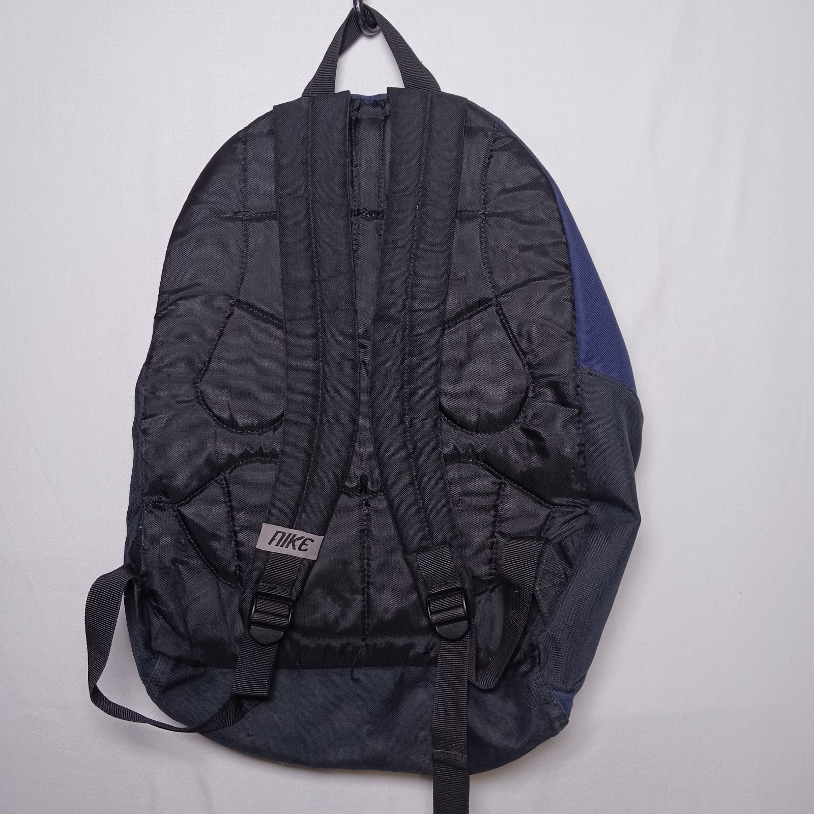 Vintage 90s Nike Backpack Black Blue Mesh Swoosh School