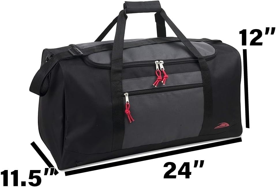 Lightweight Water-Resistant Canvas Duffle Bag for Travel & Gym – 55L Spacious…