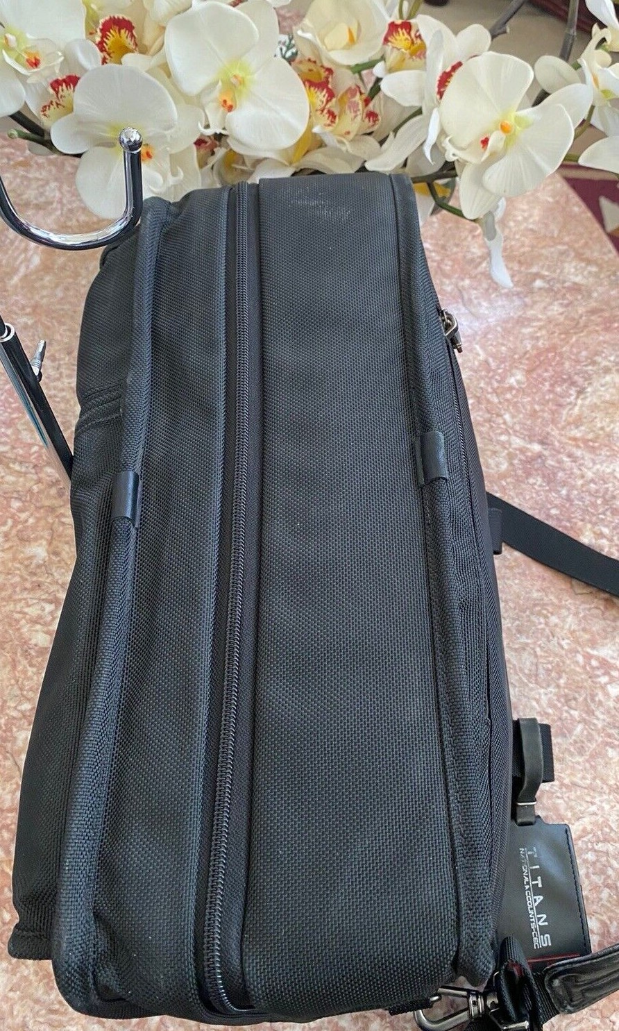 TUMI Alpha Black Ballistic expandable Laptop Business Briefcase 26041D4 EUC $595