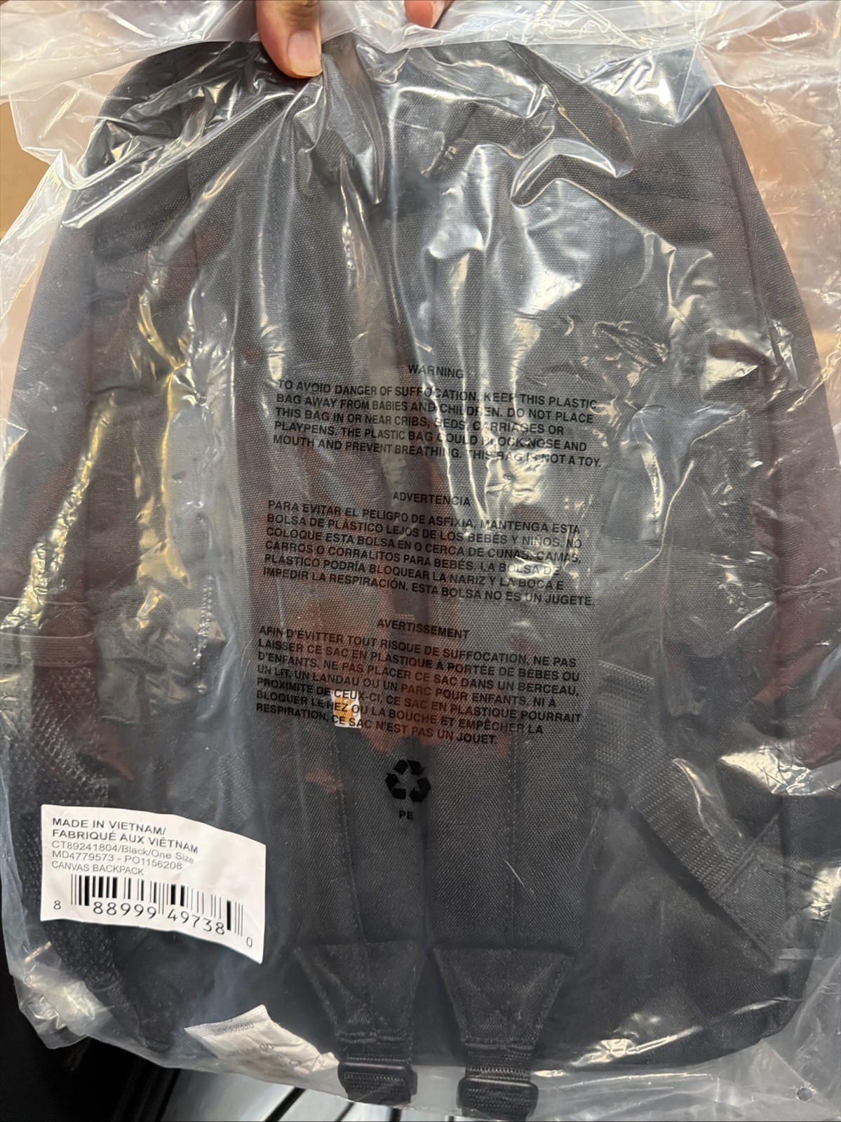 Carhartt Canvas Black Backpack 600-Denier Fabric Bag Laptop CT89241804 New