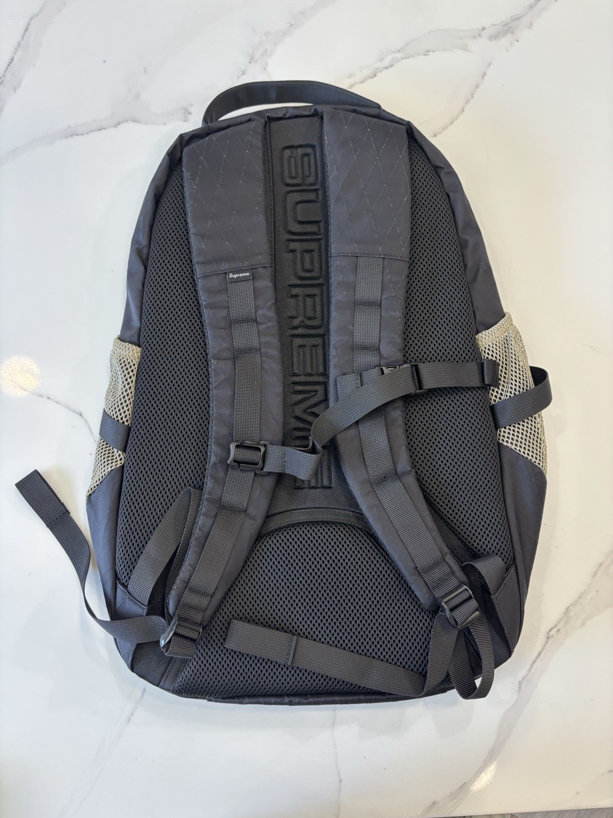 NEW Supreme FW23 3D Logo Backpack Blue Black Box Logo X-Pac Ripstop School Bag