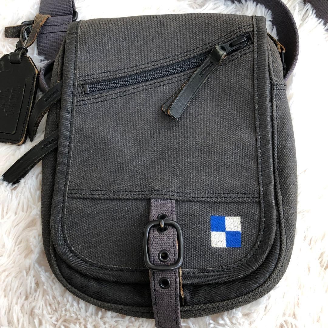 Authentic HARVEST LABEL Canvas Shoulder Bag 吉田カバン PORTER Gray 21cm x 26cm x 4cm
