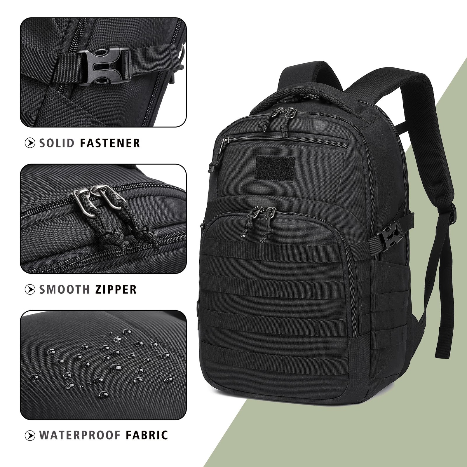 Military tactical backpack, backpack for men black small tactical assault bag…