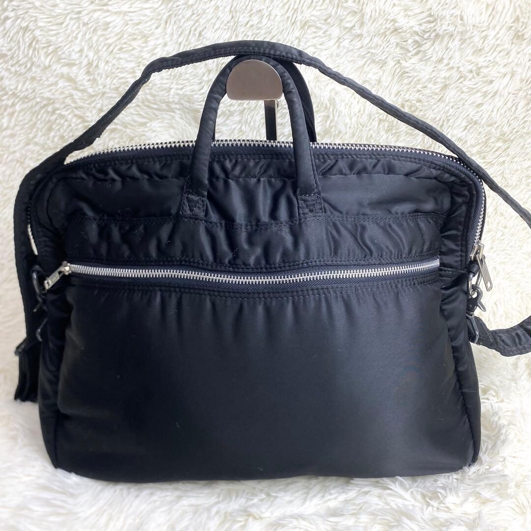 PORTER TANKER 2Way Nylon Vintage Briefcase Shoulder Bag Black Auth Made in JAPAN