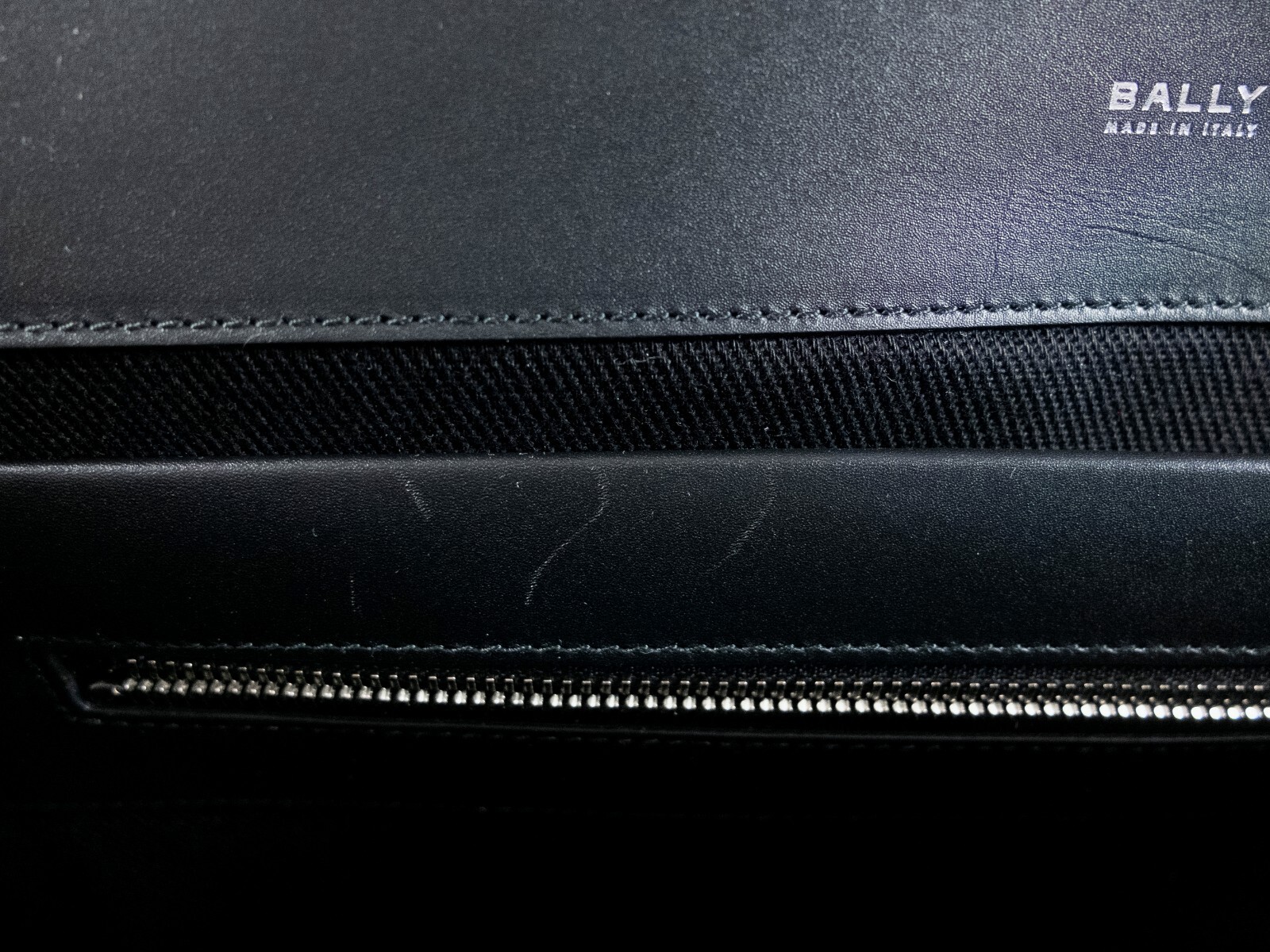 NO CUSTOMS TAX BALLY Busy black deerskin leather briefcase dial combination lock