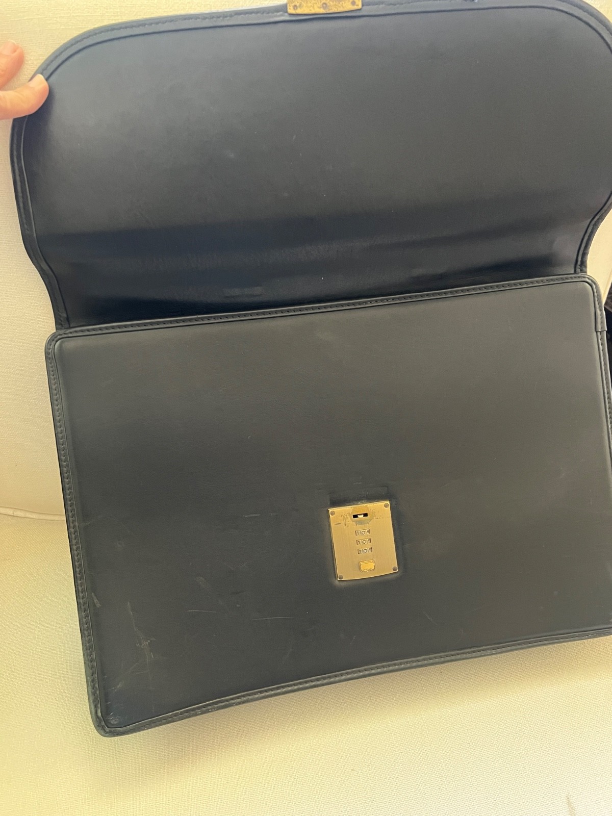 Coach D4F5353 Black Leather Metropolitan Briefcase Made in USA Vintage
