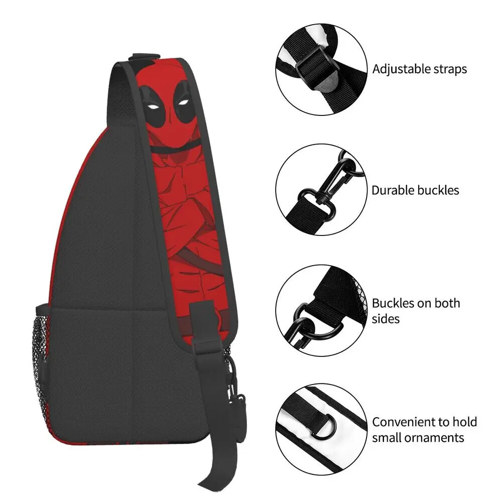 Casual Deadpool&MEN Sling Crossbody Backpack Men Shoulder Chest Bags Traveling