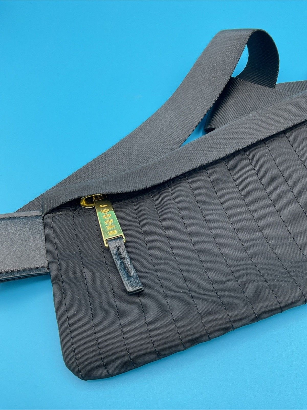 Jordan Monogram Waist Bag (black Crossbody Zipped, Adjustable Strap.EUC