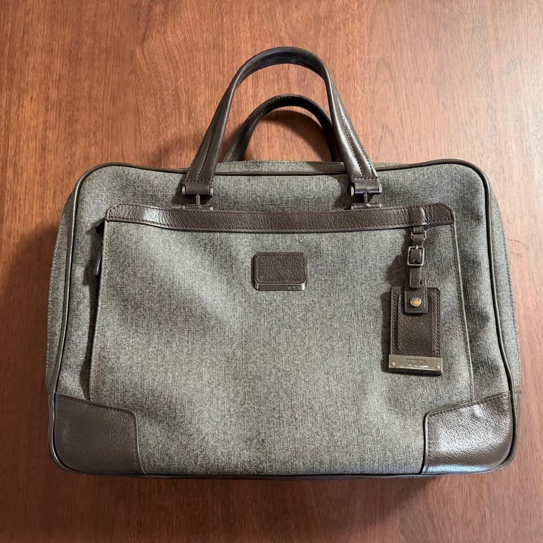 TUMI Business Bag Gray Brown