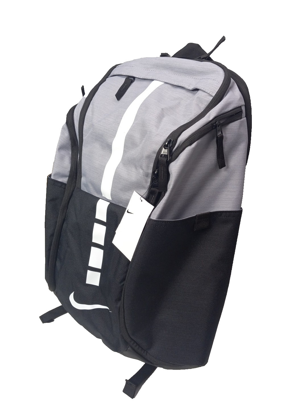 Nike Hoops Elite Pro Backpack Cement Grey White Black Laptop School Bag