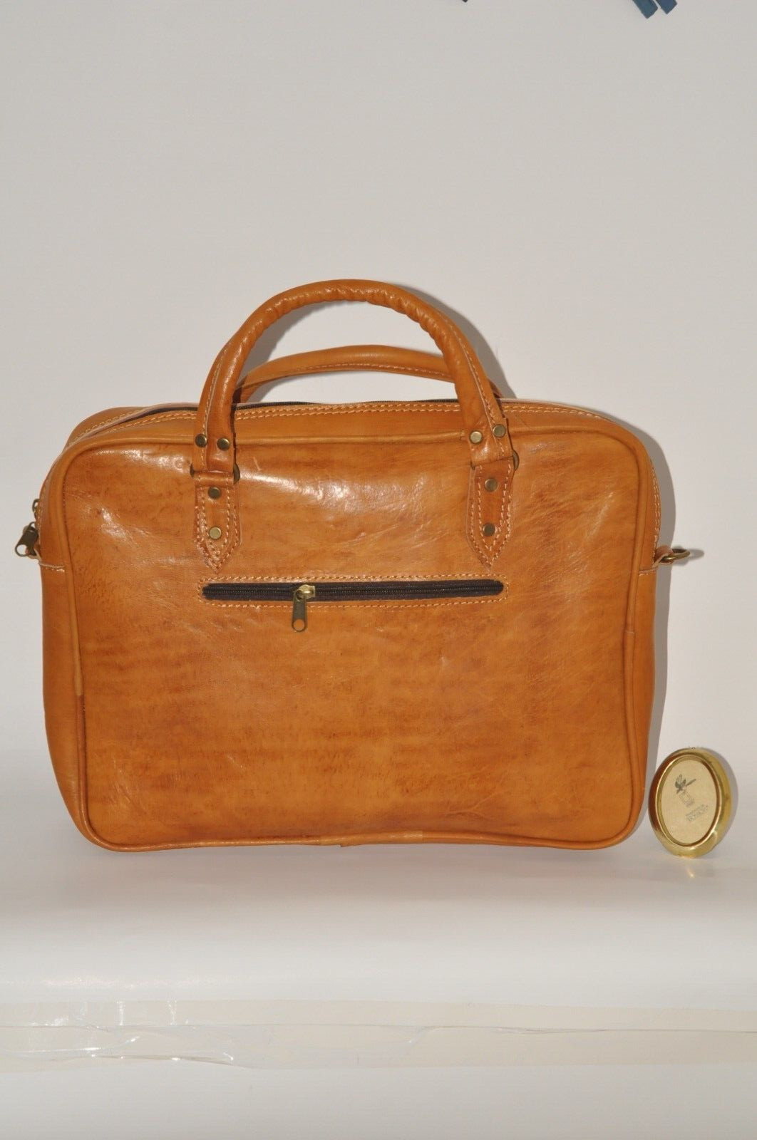 Leather document holder, Leather briefcase,Laptop briefcase,moroccan leather bag