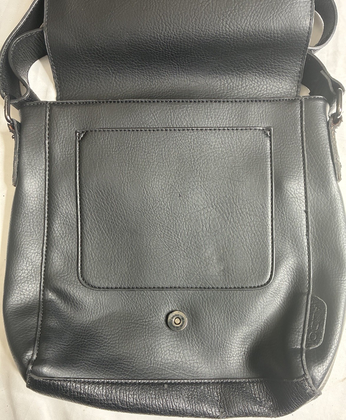 Aldo Black Leather Medium Crossbody Bag, Men’s