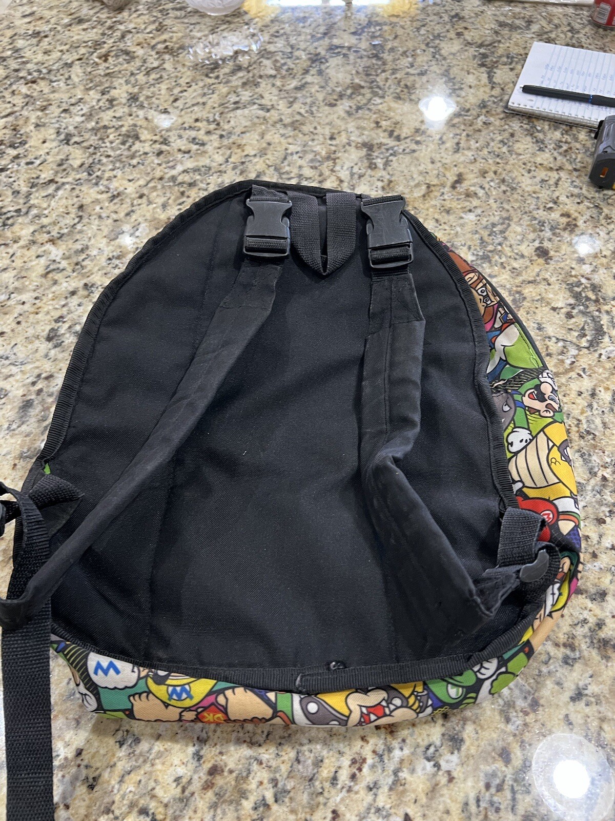 Nintendo Super Mario Reversible Backpack Full Size 8 Bit Rubber Weld