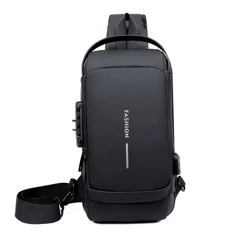 New Brand Designer Men Crossbody Bag PU Leather Classic Anti-Theft Shoulder Bag