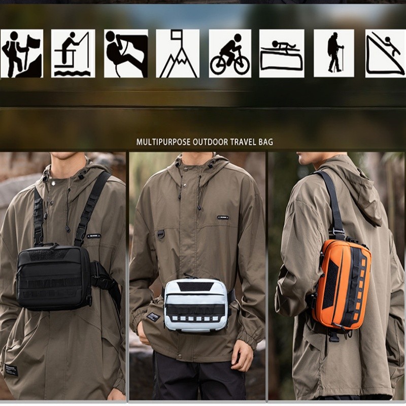 Multi-function Chest Pack Men Chest Bag Outdoor Cycling Hiking Running Vest Bag