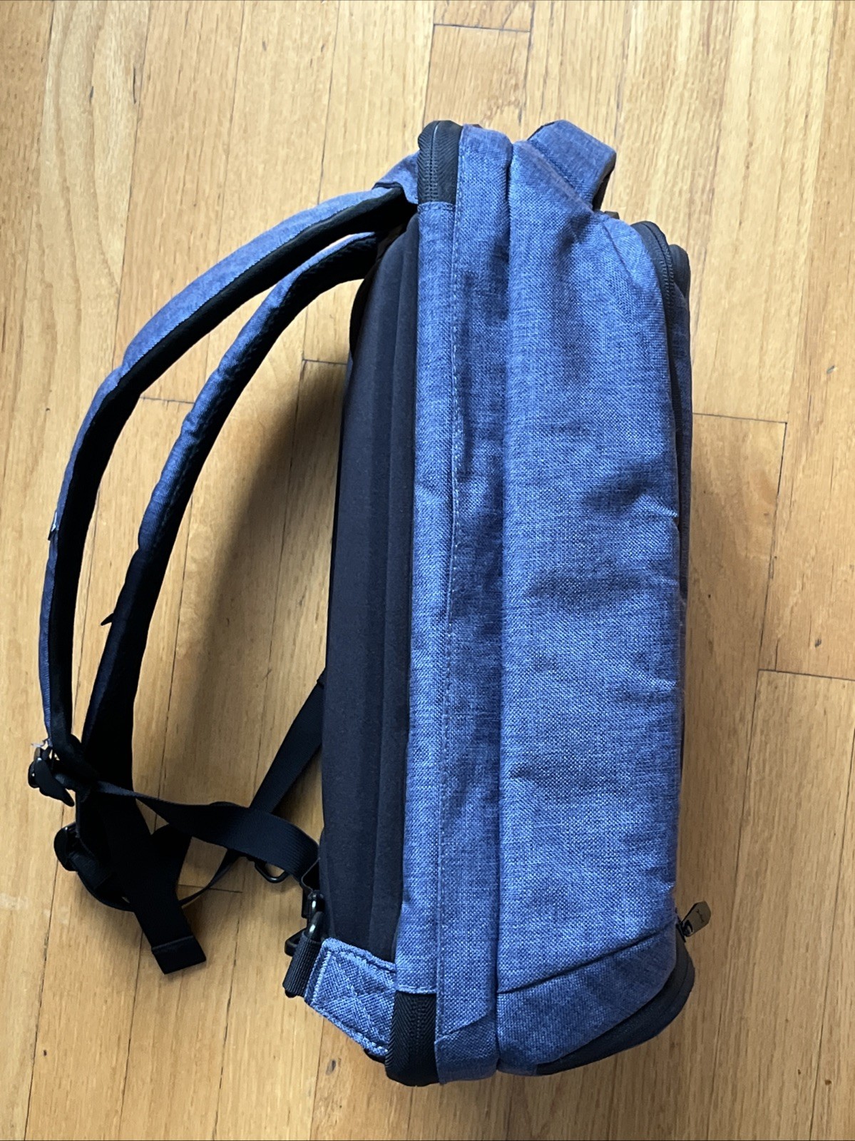 Knack Series 1 Medium Expandable Laptop Travel Backpack Blue Carry On 27L