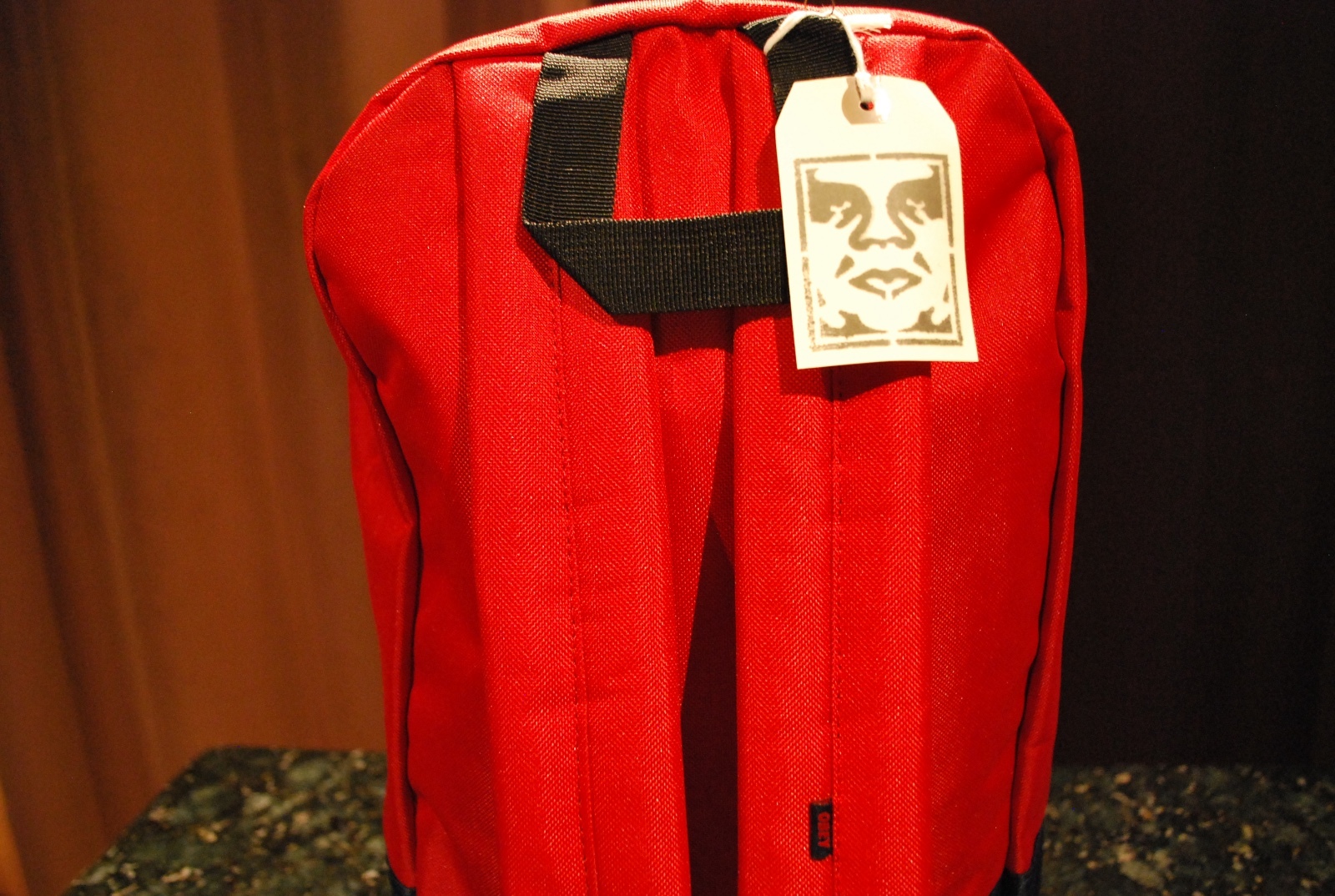 OBEY Transit Backpack Red/Blue Laptop Bag NEW