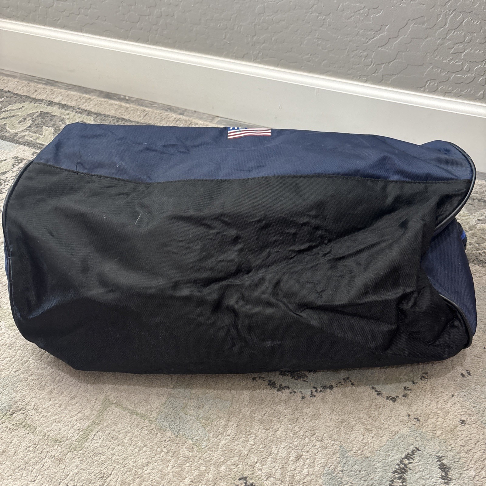 Vintage 90s Polo Sport Ralph Lauren Duffle Bag Fitness Gym Travel Blue Navy