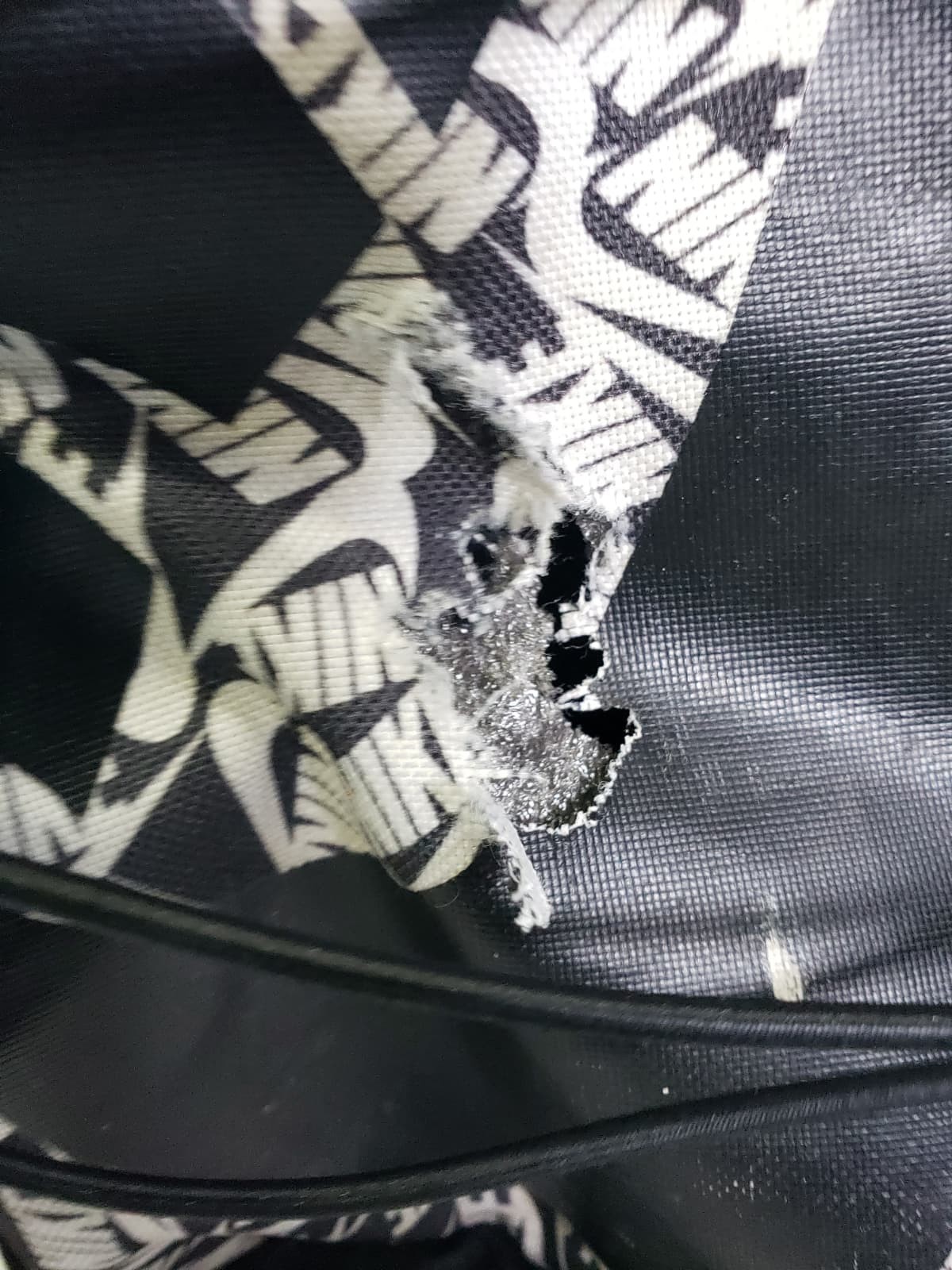 Read Nike Hayward Backpack Bookbag Black White All Over Print