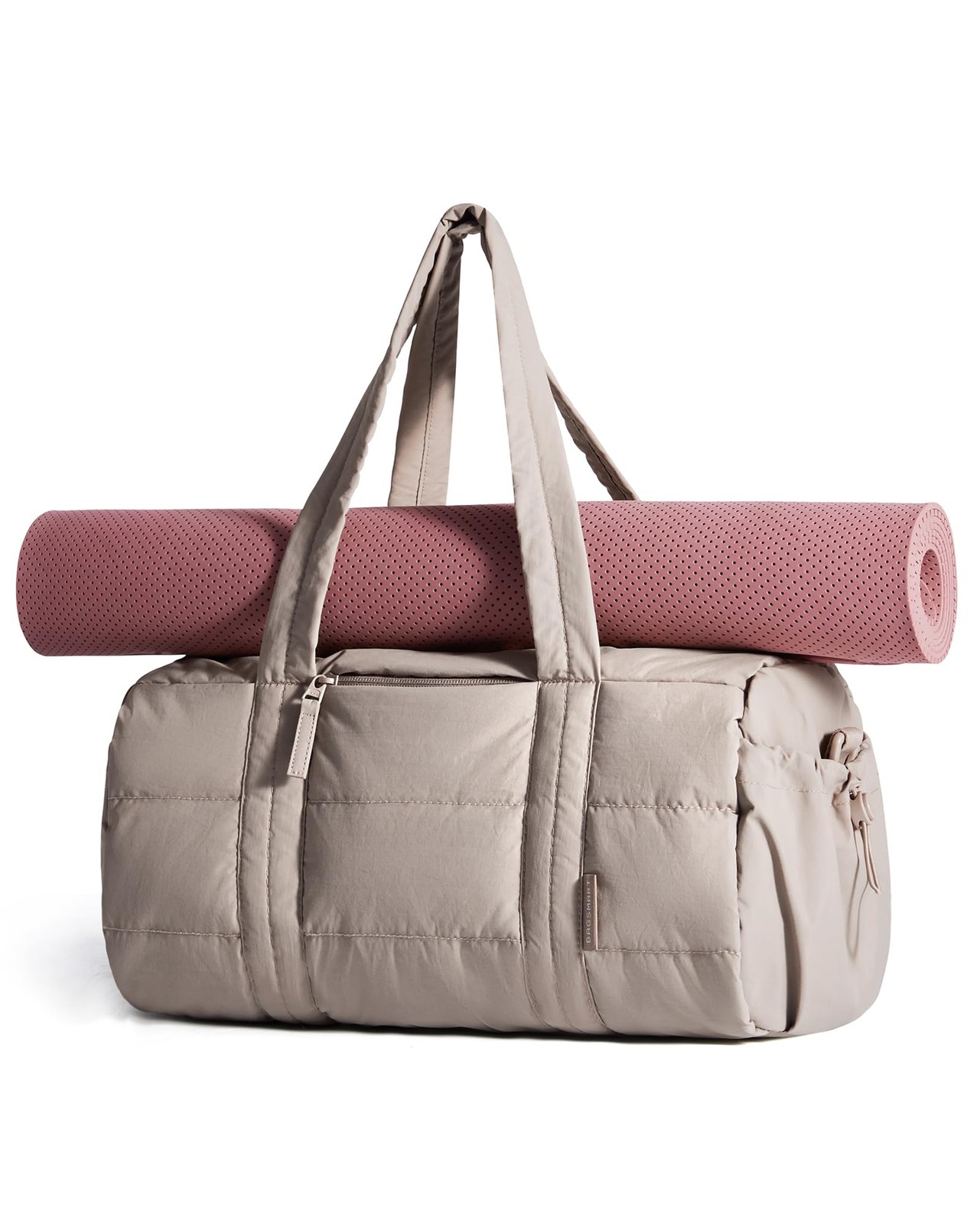 Puffy Gym Bag Yoga Duffel Weekender Travel Sports Quilted Nylon 24L Wet Dry Pock