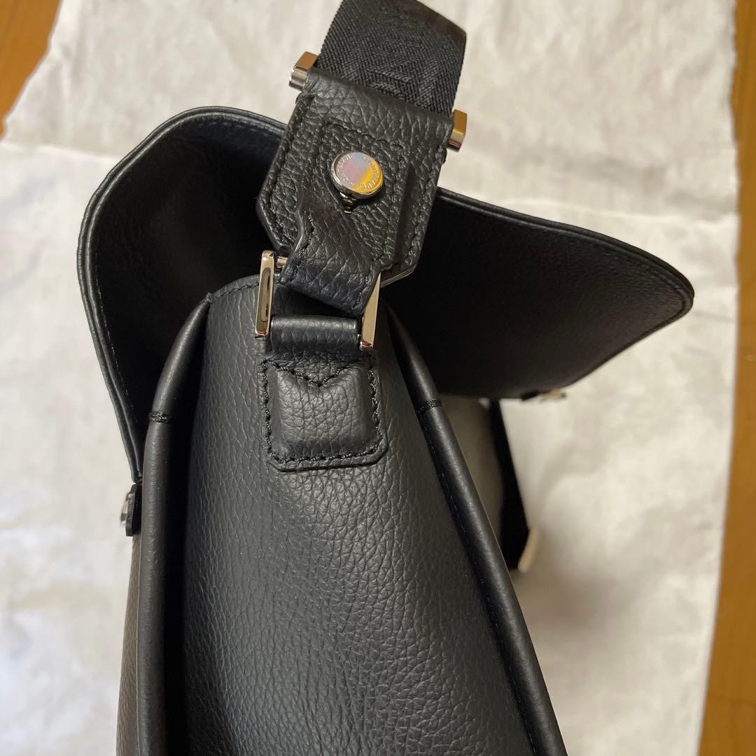 Montblanc Black Leather Business Bag Flap 30cm x 40cm 2way with Strap