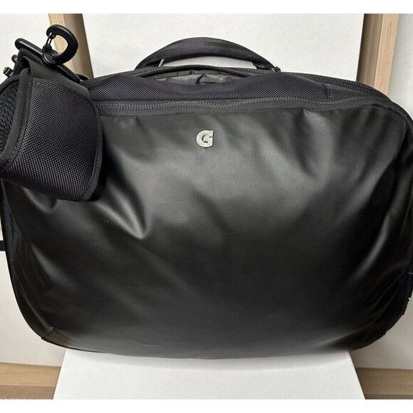Aer water resistant commuter laptop bag with strap. Black. customized(Gatorade).