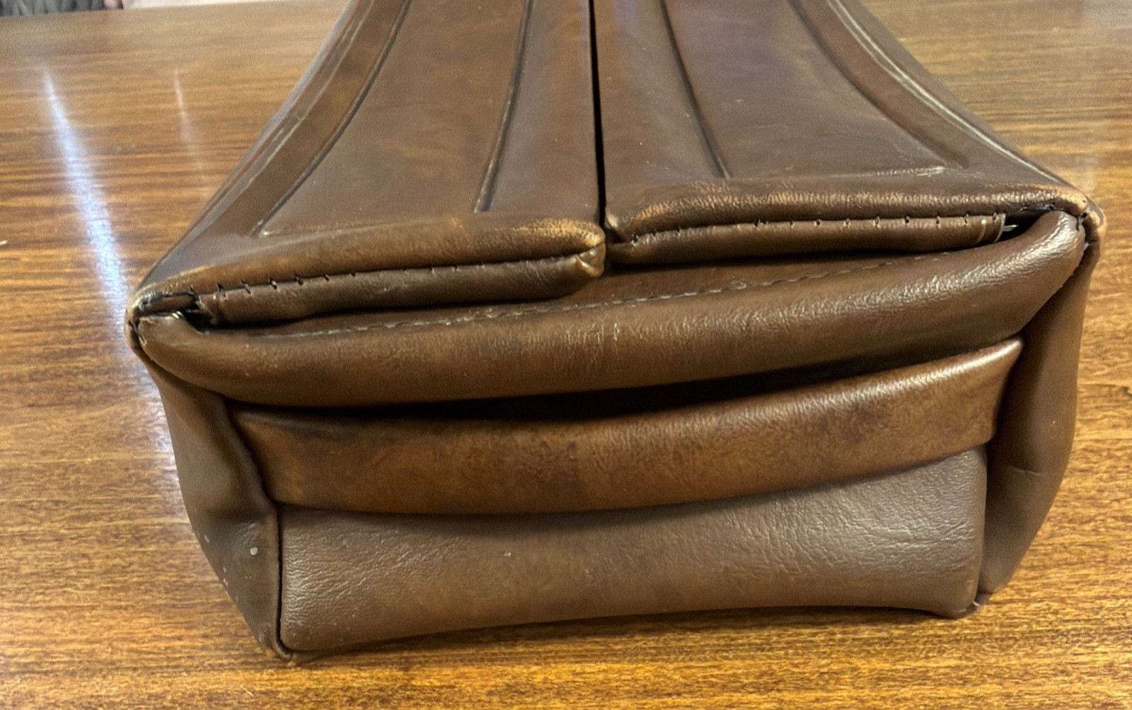 Hazel Shaving Kit Dopp Toiletry Bag Vintage 1975 Brown Hinged USA