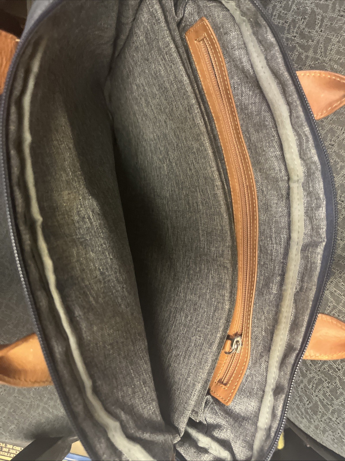 Johnson and Murphy leather and ballistic fabric briefcase