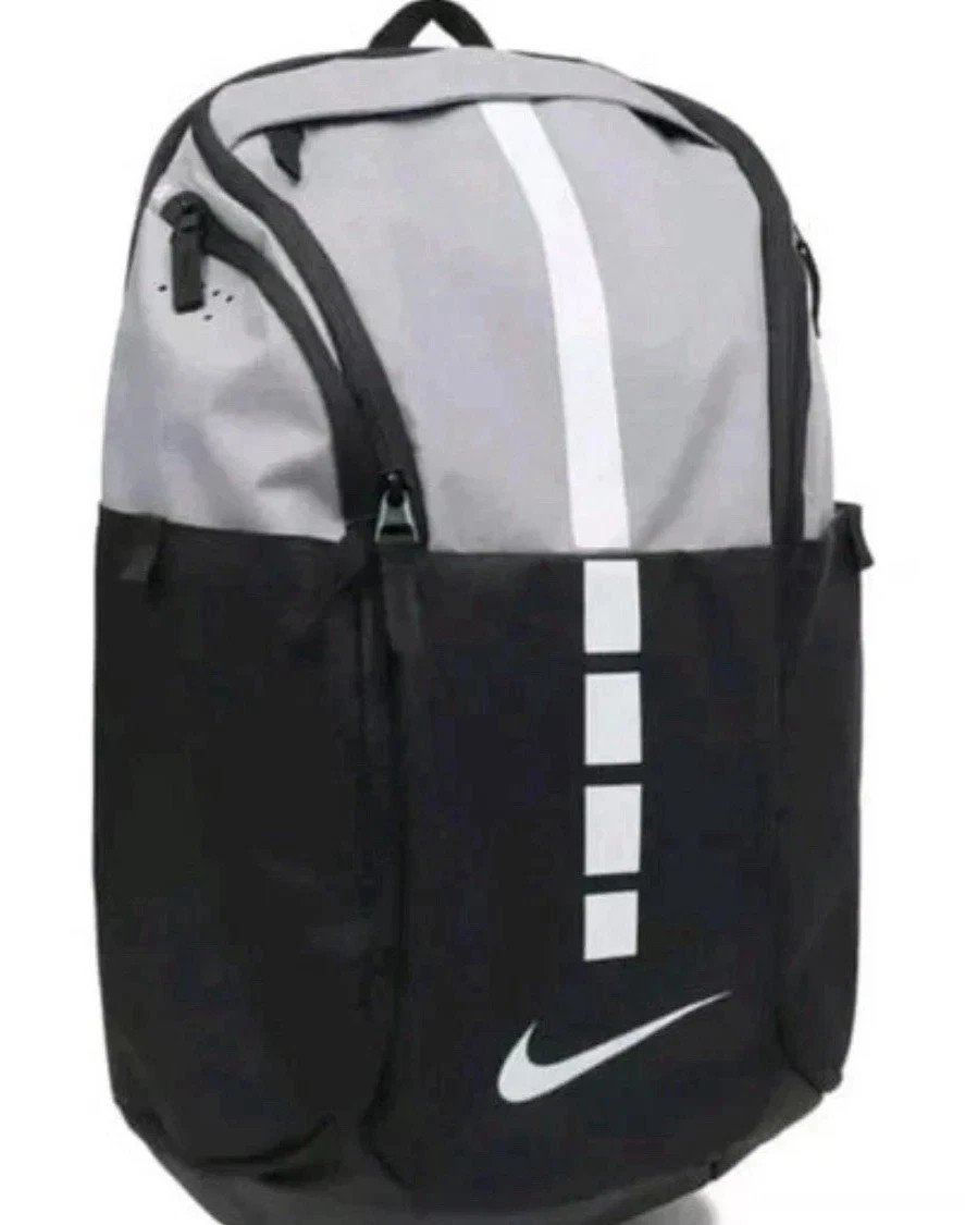 Nike Hoops Elite Pro Backpack Travel School Cement Grey/White-Black BA5554 012
