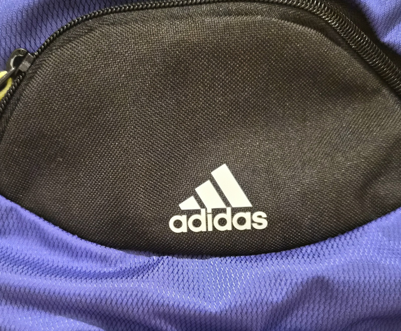 Adidas Backpack Blue Black Neon Yellow Laptop School Hiking Travel Daypack EUC