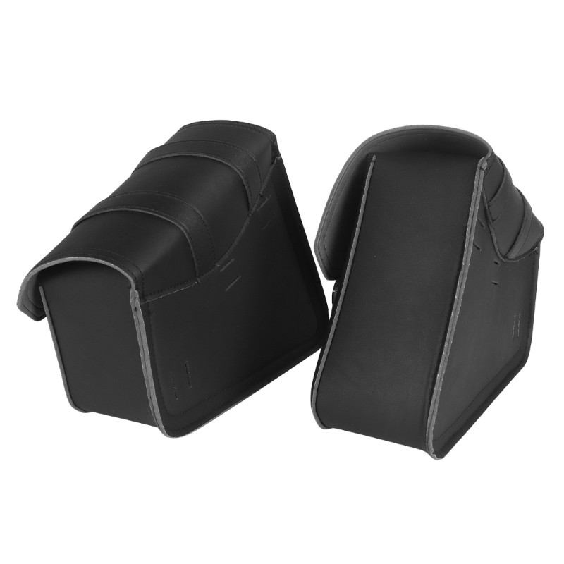 Versatile Motorcycle Saddlebags PU Leather Side Bags for Short or Long Journeys