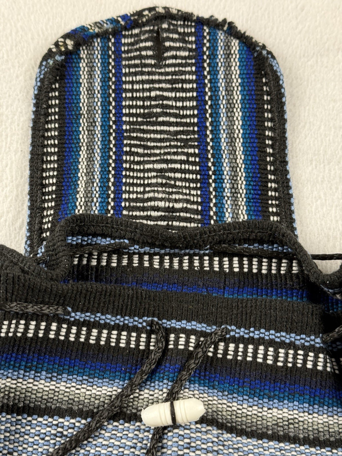 Pinzon Mexico Woven Multicolor Blue Backpack Bag Boho Hippie Clean EUC