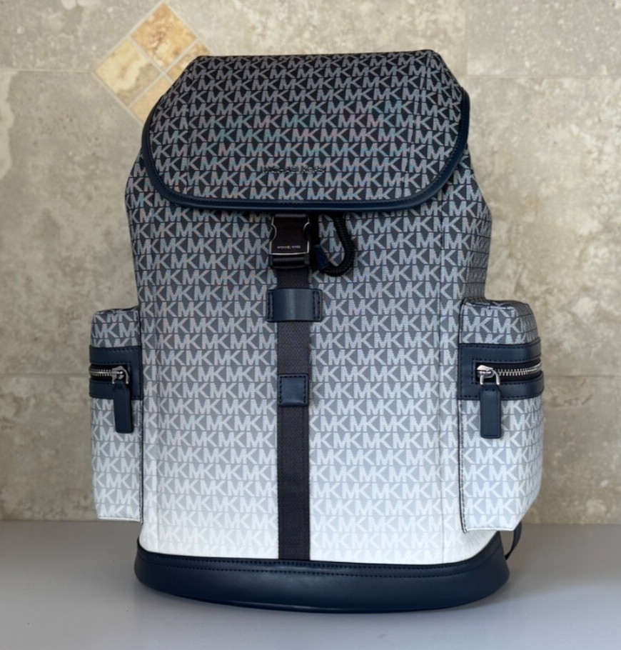MICHAEL KORS COOPER LARGE UTILITY BACKPACK MK OMBRE NAVY