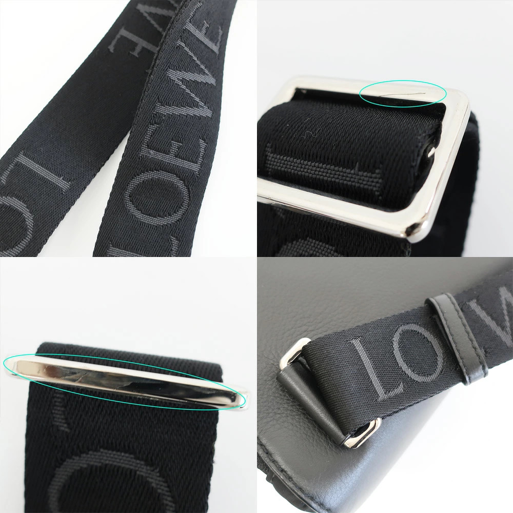 LOEWE ANTON SLING PUFFER Shoulder Bag Black SV Crossbody
