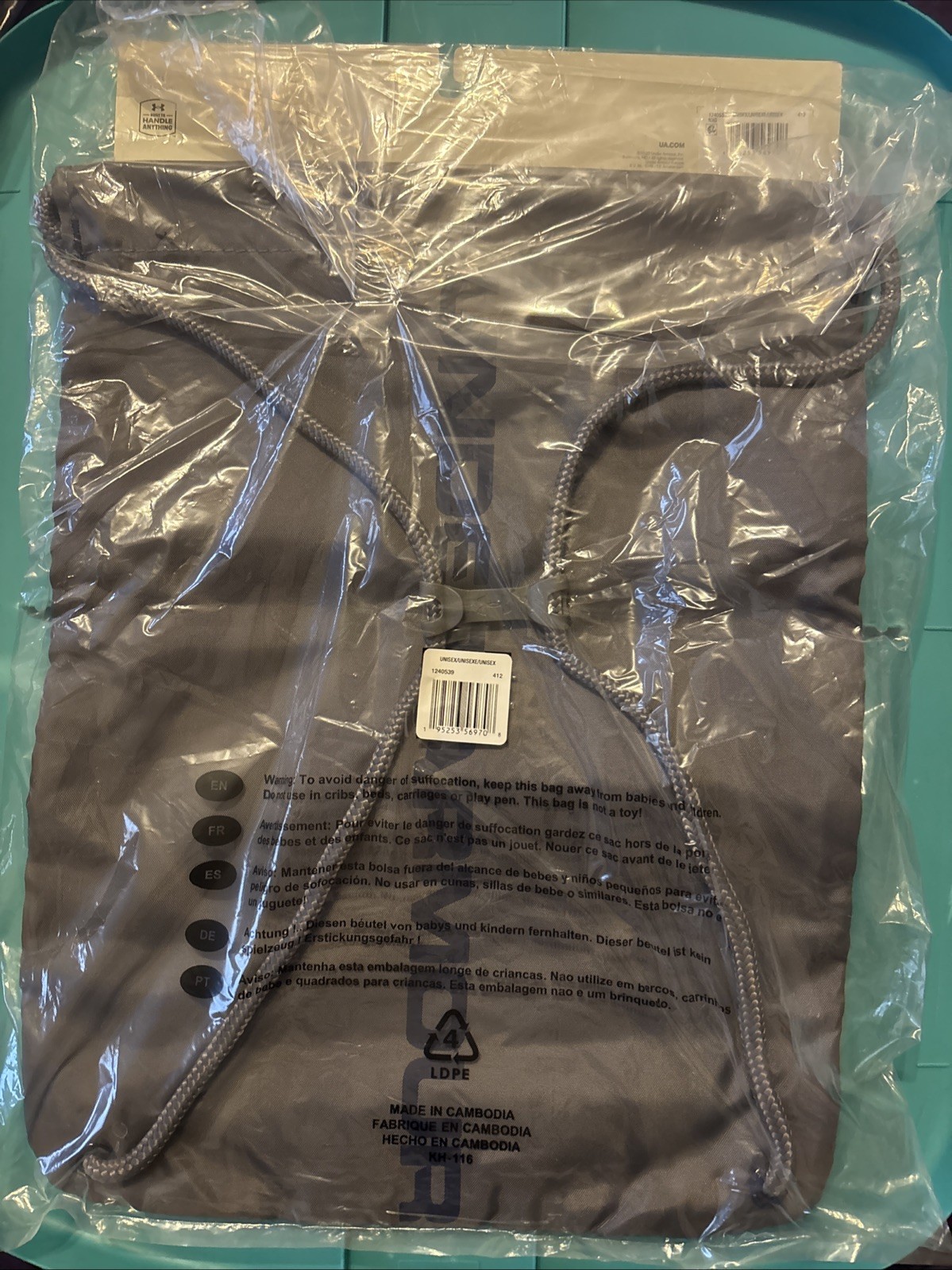 Under Armour 1240539 UA Ozsee Sackpack Drawstring Backpack Sack Pack Gym Bag