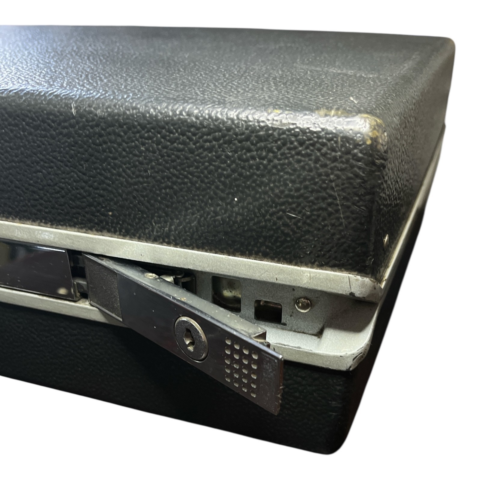Vintage Samsonite Hard Shell Briefcase Gray Push Lock Clasps Made in USA 1970s